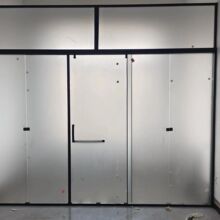 黑色一字型淋浴房钢化玻璃浴房浴室隔断移门屏风简易洗澡房包邮