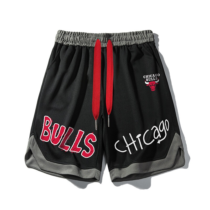 Summer New Style Bulls Basketball Shorts for Men, American-Style Sports Casual Shorts, Quick-Dry Breathable Running Fitness Shorts Summer New Style Bulls Basketball Shorts for Men, American-Style Sports Casual Shorts, Quick-Dry Breathable Running Fitness Shorts