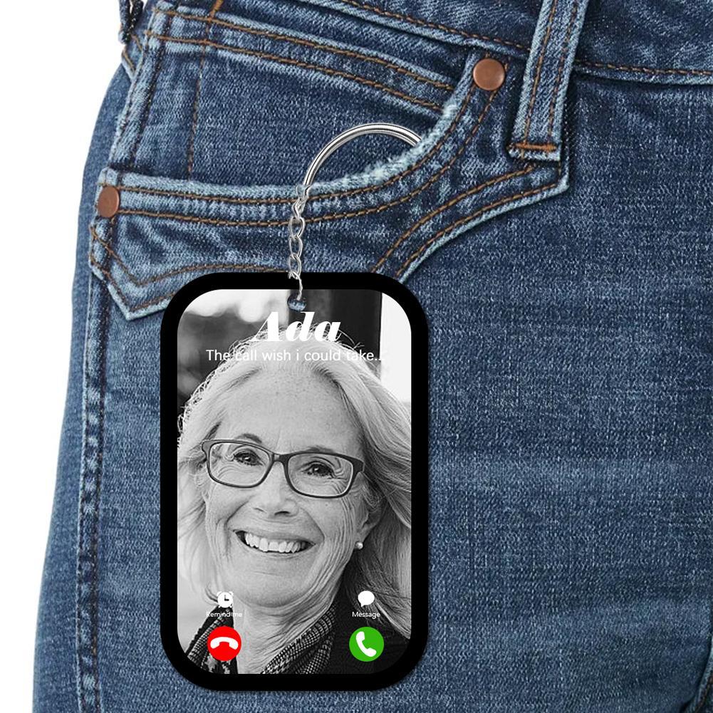 Acrylic Personalised Photo Keychain Flat Charm