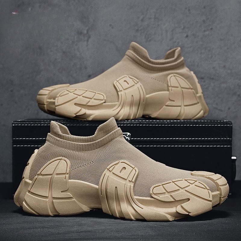 2025 spring new men's socks shoes flying knitted breathable mesh…