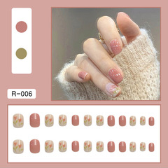Early Spring Ice-Transparent Tulip Design Wearable Nails: Sleek, Edgy, Student-Friendly Nail Tips—Ready-to-Wear, Removable Nail Stickers