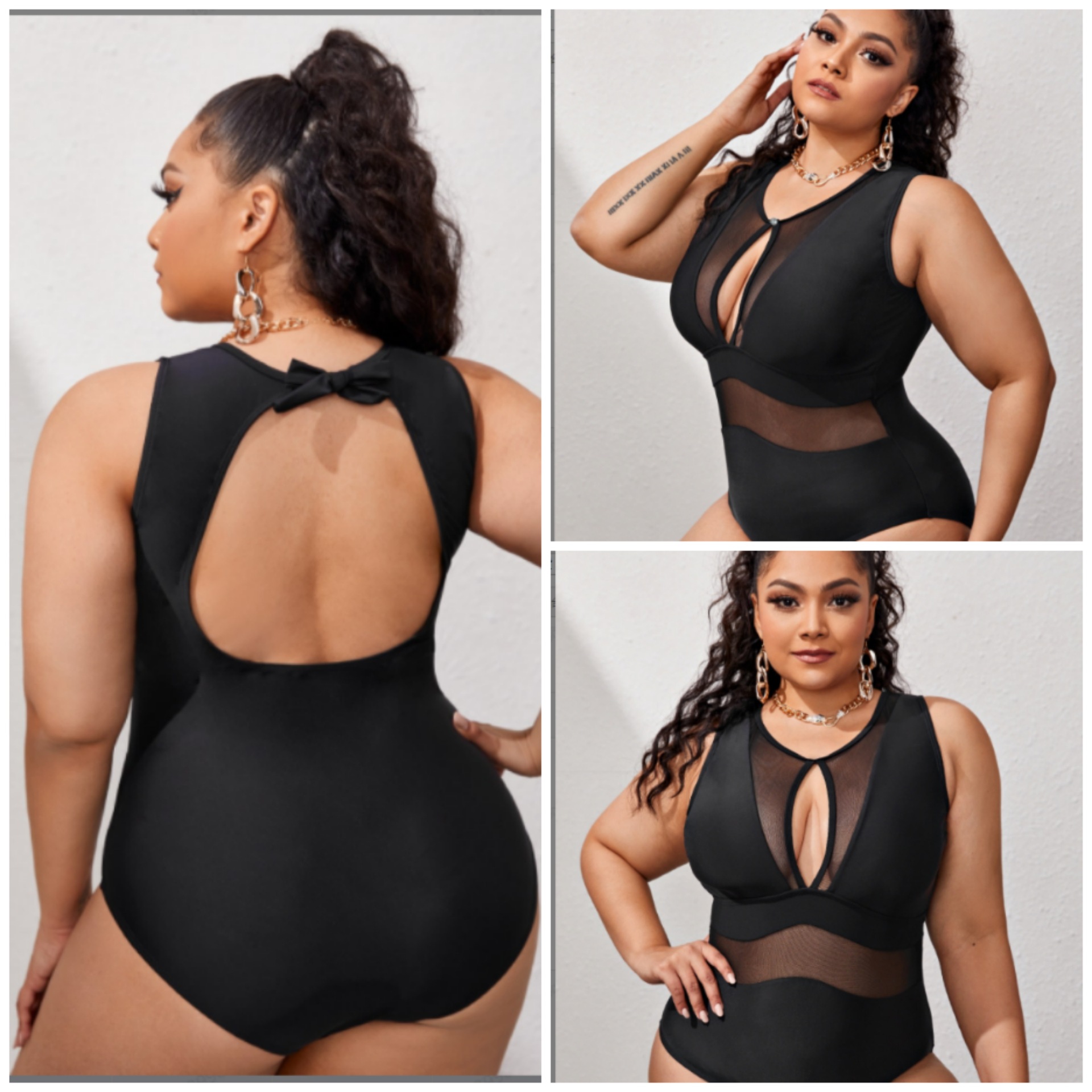 Sexy, große, einfarbige, einteilige Bikini-Bademode für Damen im Großhandel_voghion.com