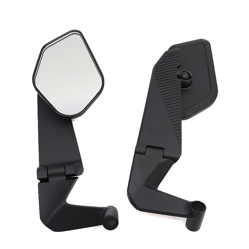 New Folding Motorcycle Rearview Mirror Modified Universal Flip-Up Wide-View Electric Vehicle Reflector Anti-Glare Mirror