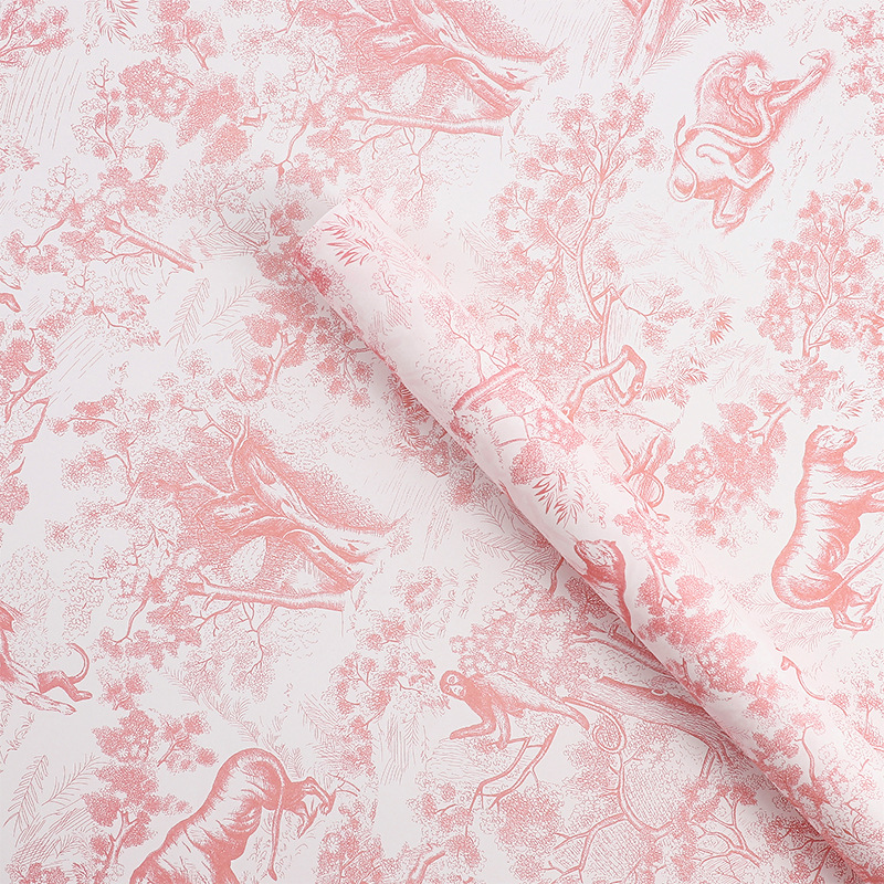 Nuevo material de embalaje de flores de celebridad de Internet Festival de la diosa de estilo europeo retro PAPEL DE Kraft impreso impermeable ligero engrosado