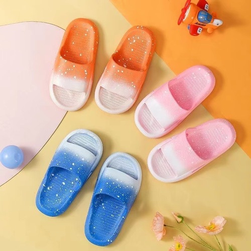 Summer gradient children's slippers new style boys and girls bathroom children indoor and outdoor home boys parent-child slippers