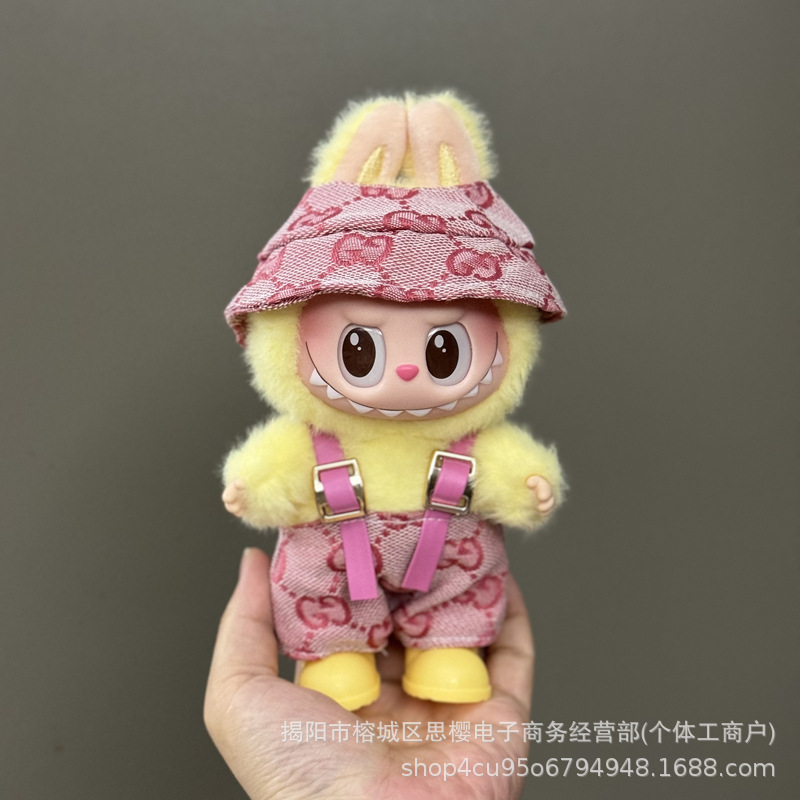 Ropa exclusiva para muñeco Labubu – prendas de peluche 17 cm, falda y traje para primera y segunda generación