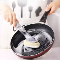 Щетка для мытья кастрюль, чашка-щетка, кухонная щетка для чистки, дом, губка с автоматическим добавлением жидкости и мытье сковороды, наклейка, не травмирует руку, мытье кастрюли, щетка