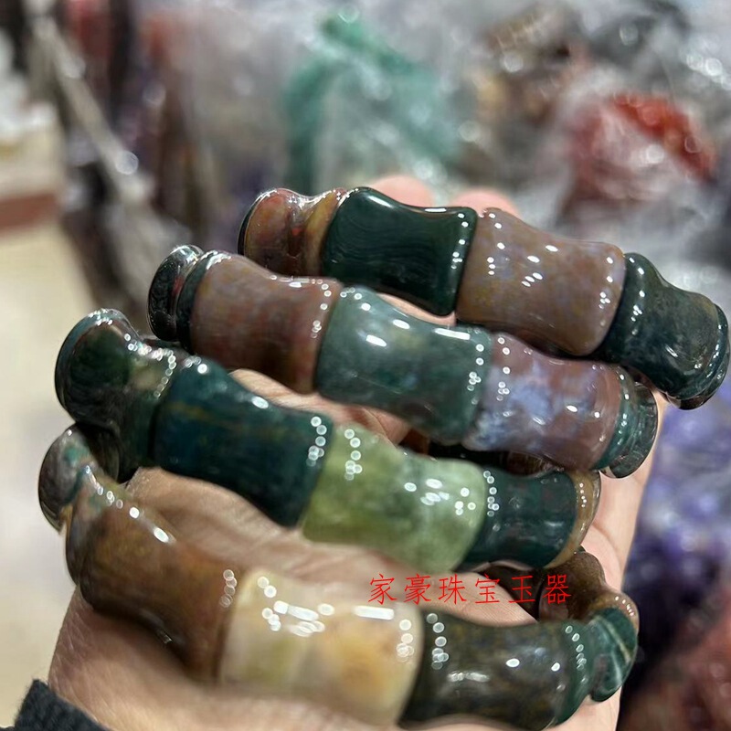 Natural Agate Water Grass Knot Bracelet for Men and Women