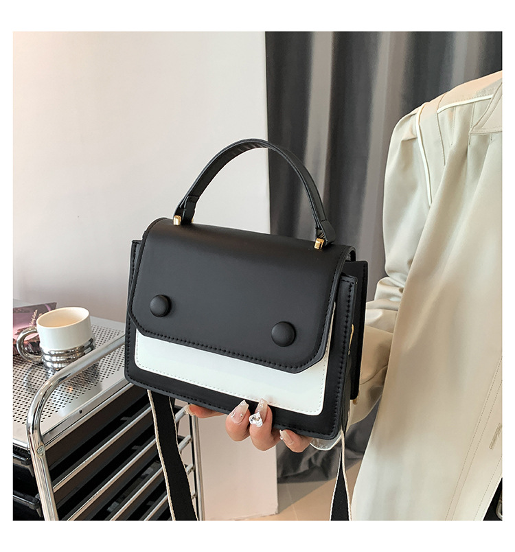 Women's Small Pu Leather Color Block Basic Streetwear Square Magnetic Buckle Shoulder Bag Handbag Crossbody Bag display picture 5