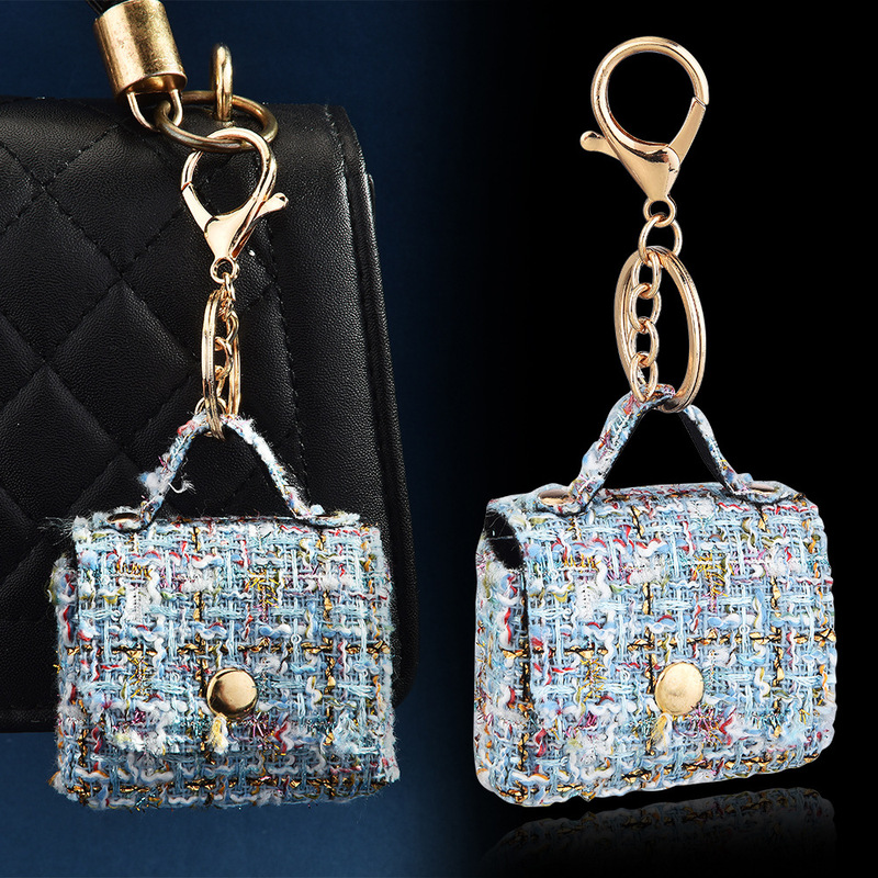 Fashionable Chanel-Style Mini Bag Keychain Pendant Backpack Handbag Accessory Storage Bag Coin Purse Earphone Bag.