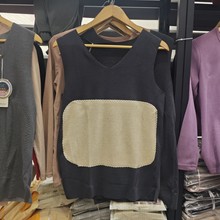 炫彩8805羊毛蚕丝贴片保暖背心男士内衣加绒加厚双面绒