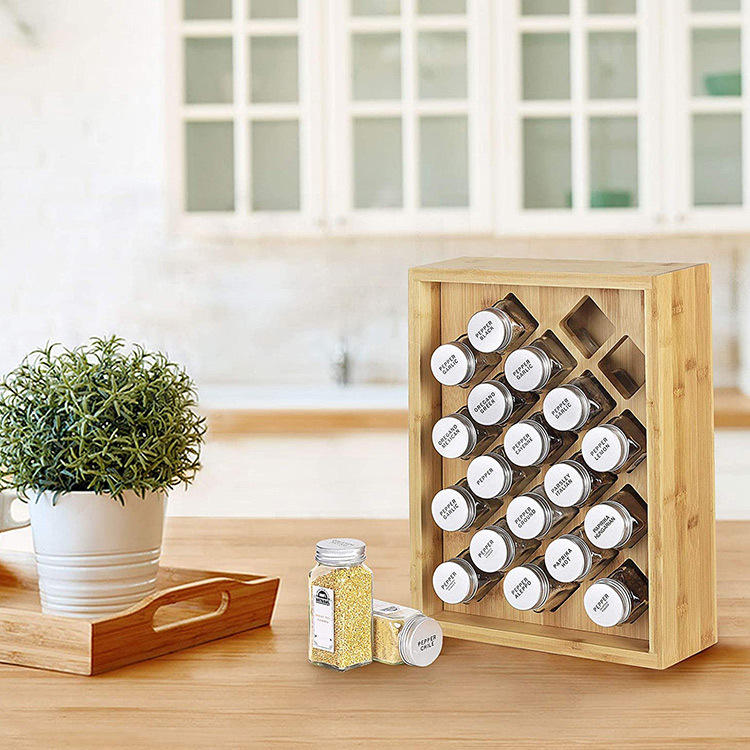 Log essential oil bottle multi -handed rack house prefecture seasoning wooden finishing storage stand -up glass bottle rack