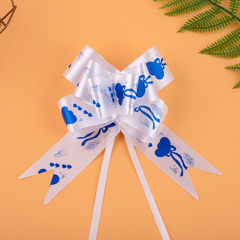 Transfronterizo Nuevo 50 globo impresión arco mano tirar flor regalo embalaje decoración tire flor cinta versión fresca