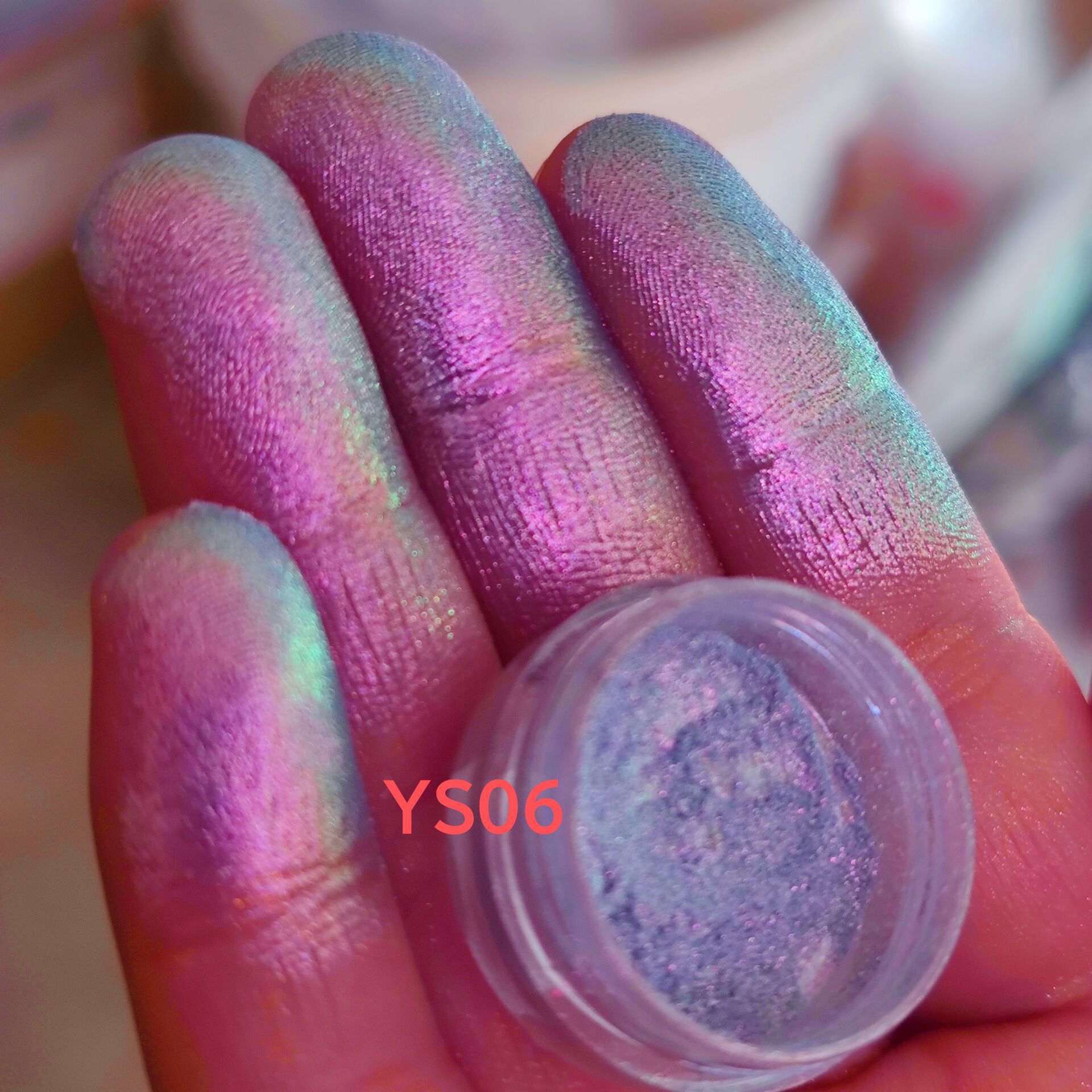 跨境新品高光幻彩偏光变色龙粉YS系列糖果色极光粉霓虹粉0.2g