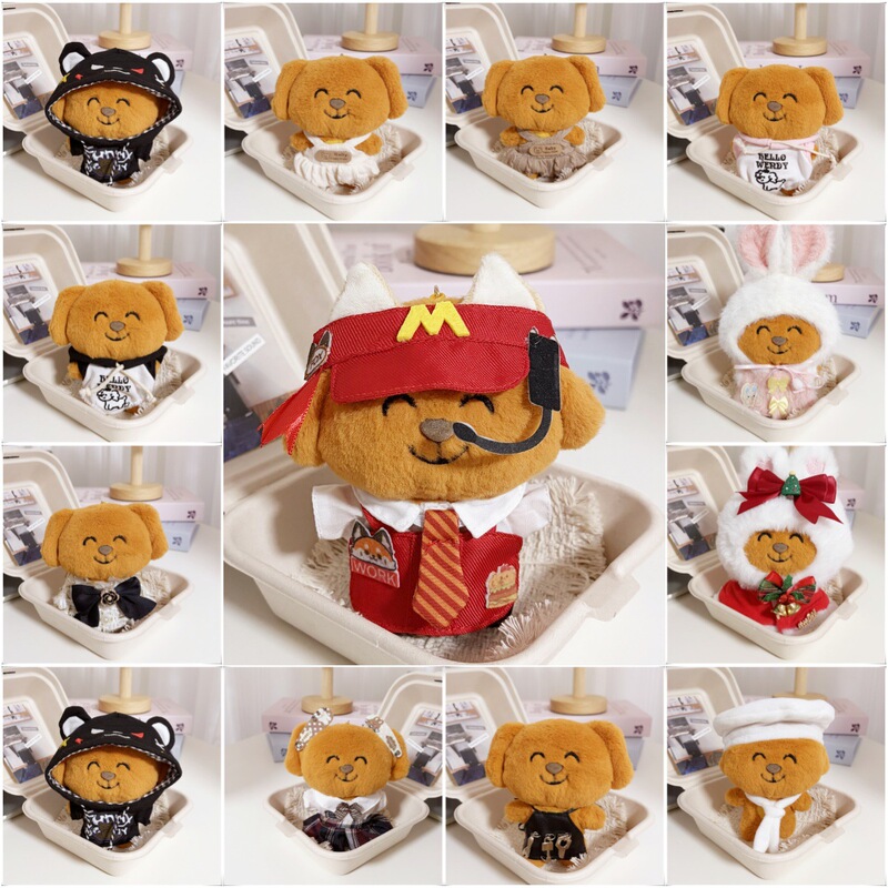Only Selling Clothes】10Cm Cotton Doll Clothes, Big Stupid Dog's Guest Costume Set, Skirt, Apron, Uniform Only Selling Clothes】10Cm Cotton Doll Clothes, Big Stupid Dog's Guest Costume Set, Skirt, Apron, Uniform
