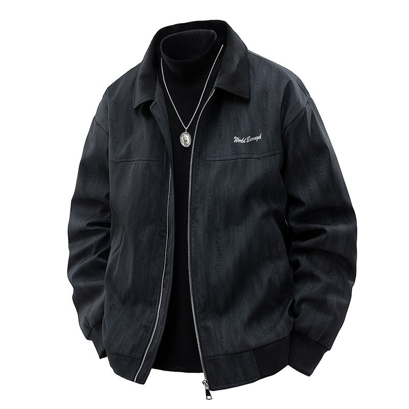 Chaqueta transfronteriza para hombres primavera y otoño nueva chaqueta marca de tendencia delgada ropa de vestir de tamaño extra chaqueta de trabajo casual