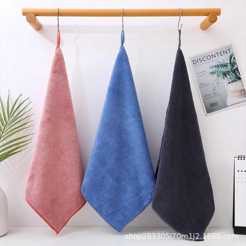 Cocina gruesa paño absorbente, paño de limpieza doméstico, toalla de coral, toalla de toallas de toallas de limpieza
