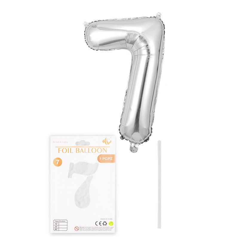 Globo digital de 16 pulgadas tapa dura tarjeta de papel de embalaje independiente película de aluminio Globo Decoración de fiesta de cumpleaños papel de aluminio al por mayor