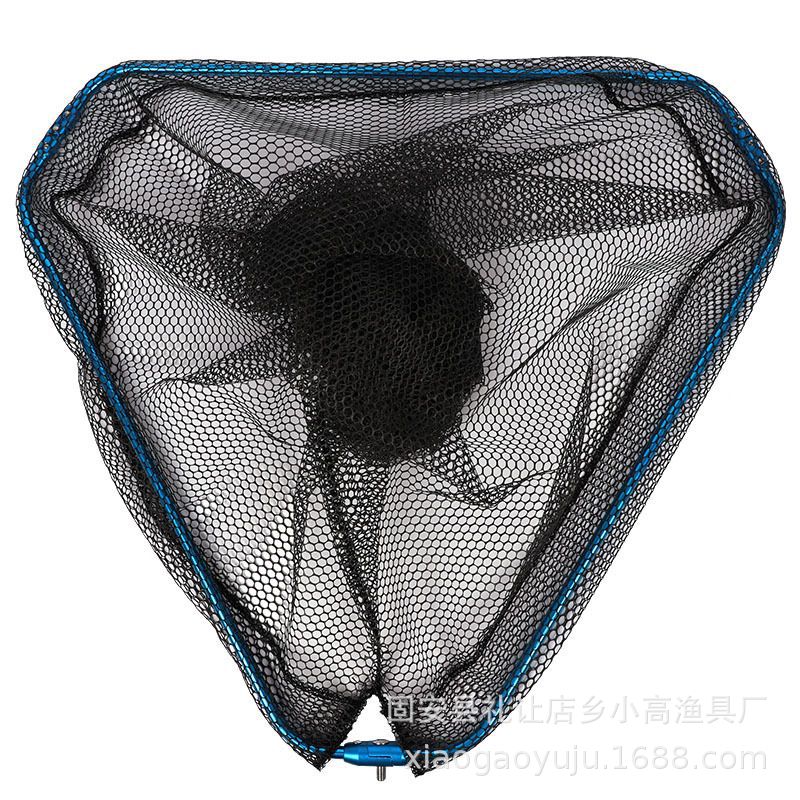 Thickened Aluminum Alloy Folding Fishing Net New Model 8mm Interface Deepened Foldable Triangular Net Head Fishing Accessory
