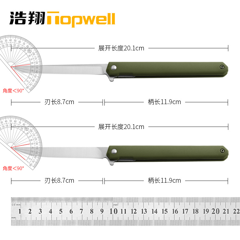厂家现货G10柄神笔折叠刀户外小刀锋利轴承折刀荒野求生水果刀