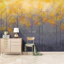 手绘风景卧室2024新款壁纸墙纸沙发电视背景墙无缝壁画墙布壁布