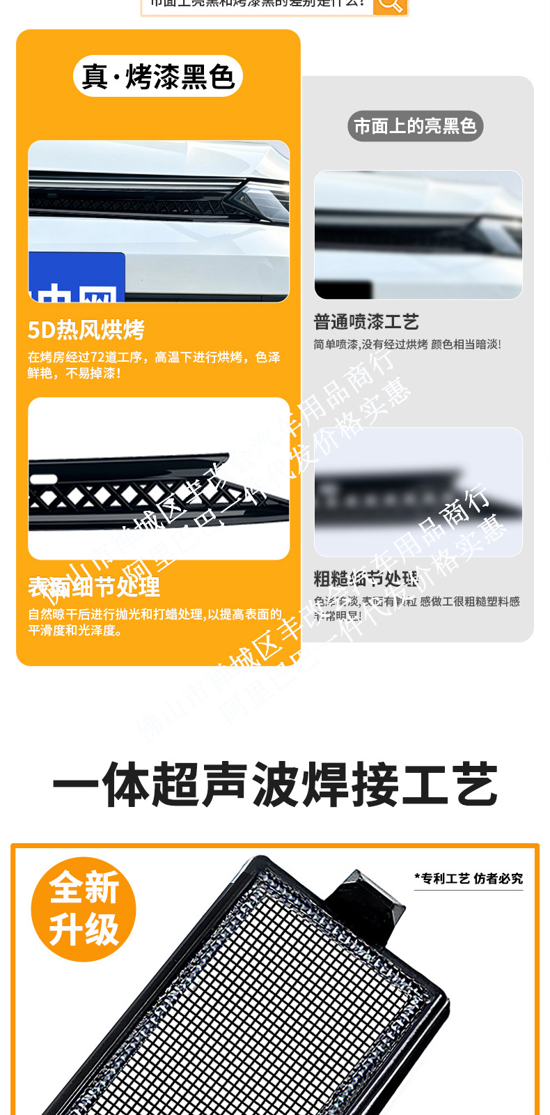Suitable for Volkswagen Golf PRO, integrated welded car insect-proof net, specialized modification accessory for the front grille