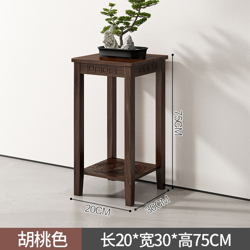 フラワースタンド収納ラックバルコニー床置き屋内リビングルーム装飾装飾品フラワーテーブル無垢材多層多肉植物植木鉢棚|undefined