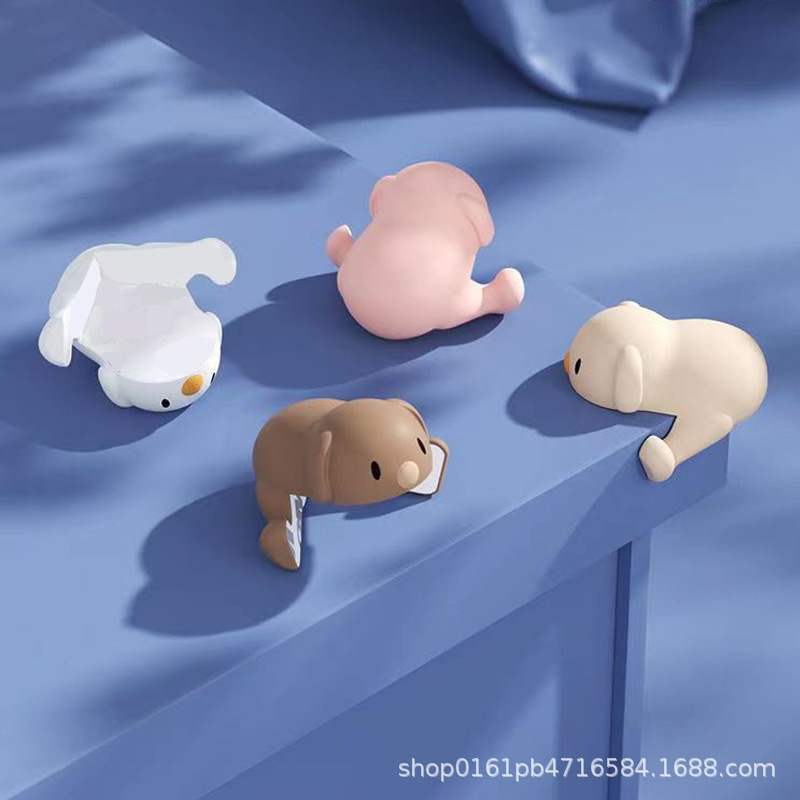 Children's Anti-Collision Corner Cartoon Cute Puppy Shape Table Corner Silicone Protective Cover Furniture Edge Sticker Anti-Collision Corner Protector