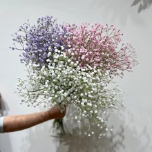 含阳仿真满天星新娘婚庆装饰单支塑料手捧花束PU手感家居摆件装饰