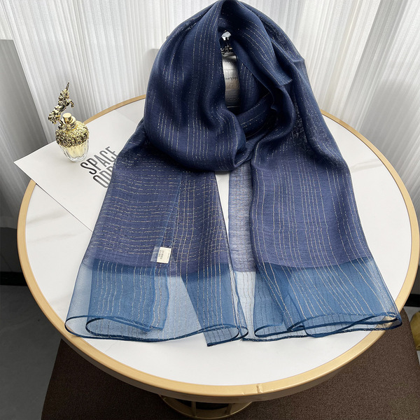 Silk classic solid color beach scarf