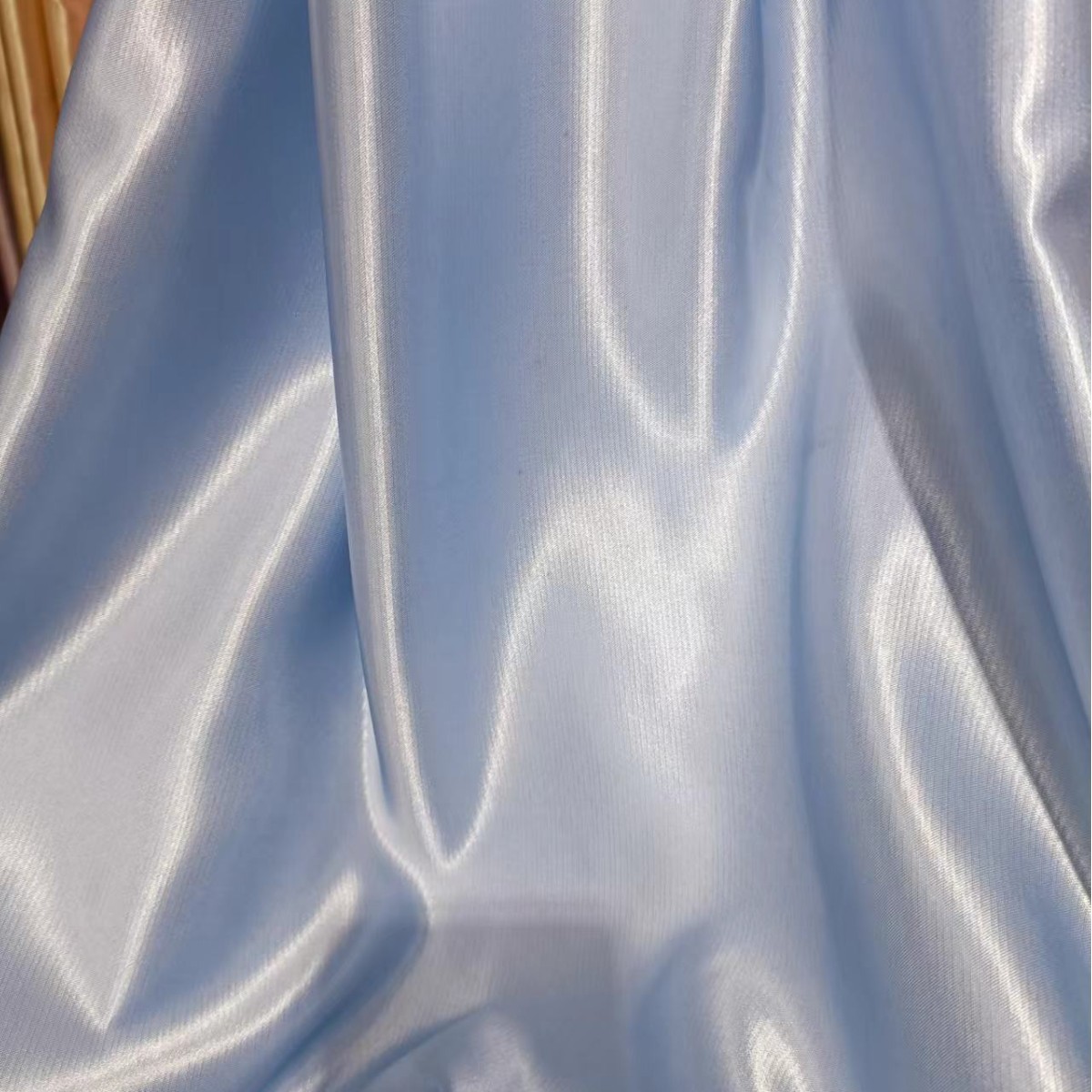 半遮光無地裏地クロスボーダー販売シルク風車用カーテンバブルハウス光沢サテンホテル工事用カーテン