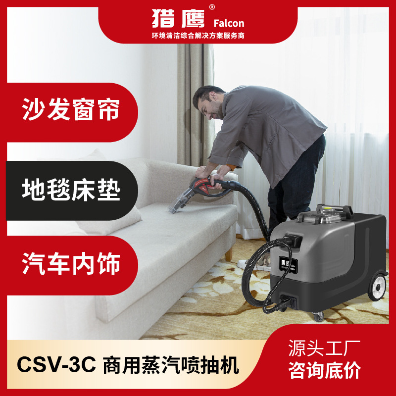 Falcon Steam Spray Extraction Cleaning Machine for Car Interior, Fabric Sofa, Mattress, Curtain, Home Cleaning, and Soft Furnishings All-In-One Machine