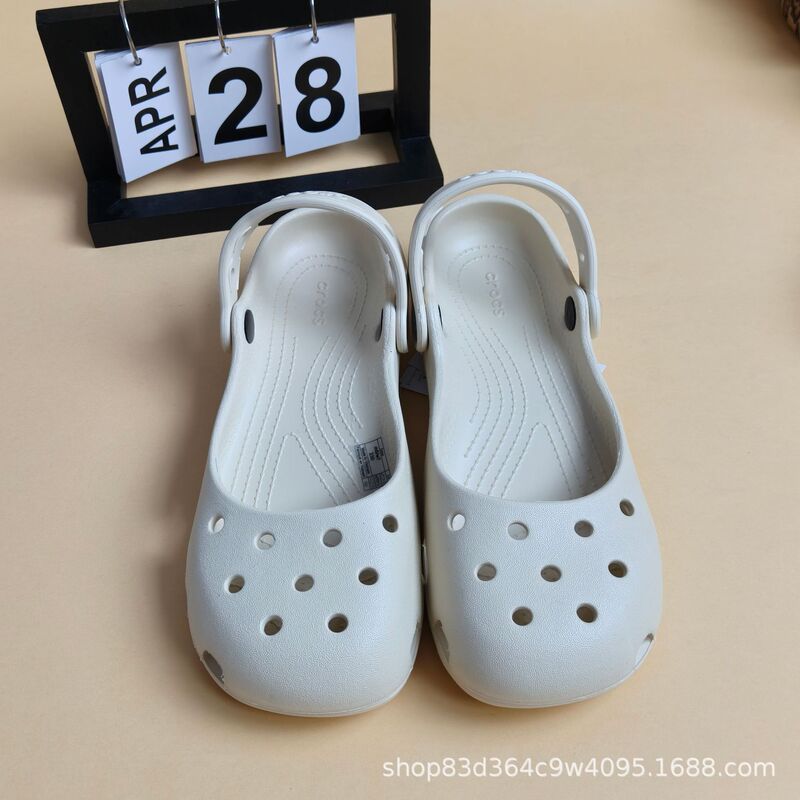 Cross Ballet Clogs for Women, New Summer Style, Closed-Toe Beach Shoes, Non-Slip, Wear-Resistant, Breathable, Lightweight Eva Sandals