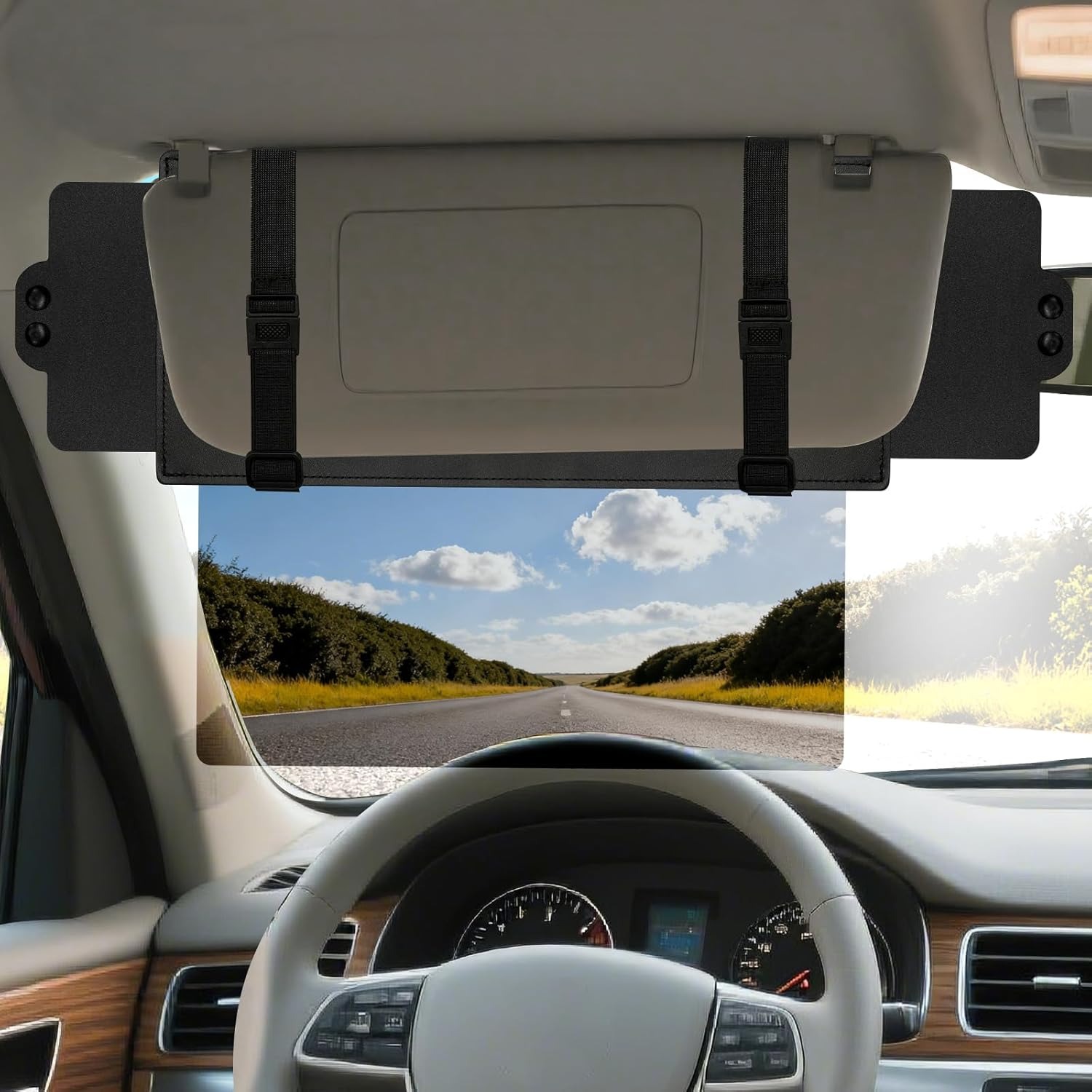 Cross-Border Hot-Selling Retractable Car Sunshade, Adjustable Sun Visor, Anti-Glare Sun Shield, Three-Sided Light-Blocking Sunshade