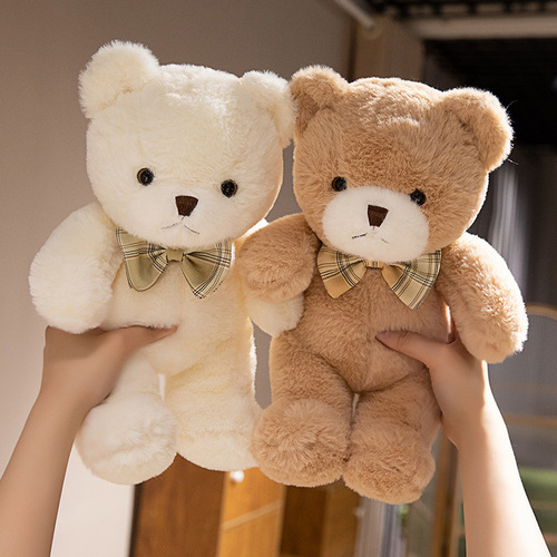 2024 New Cute Teddy Bear Plush Toy Teddy Bear Figure Hug Bear Fuzzy Toy Logo Customizable for Small Orders