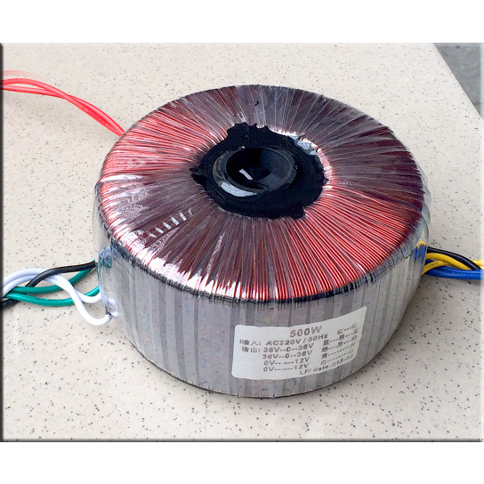 500W环形变压器 输出两组三线36V+两组12V 次级10线输出