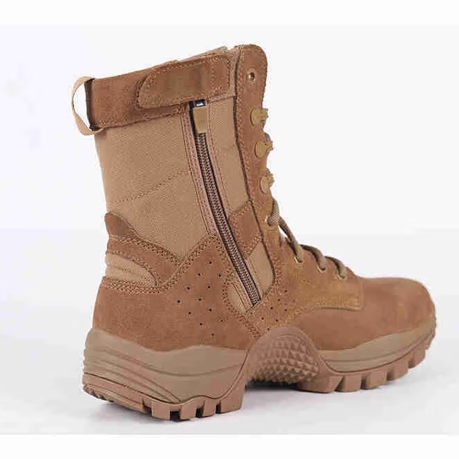 Botas de entrenamiento de hombres de combate marrón dragón con cremallera lateral resistente al desgaste entrenamiento al aire libre alpinismo botas del desierto tácticas rojas