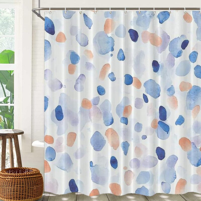 Cross-Border Shower Curtain Colorful Tie-Dye Tone Abstract Art Digital Printing Bathroom Toilet Waterproof and Mildew-Proof Partition Curtain