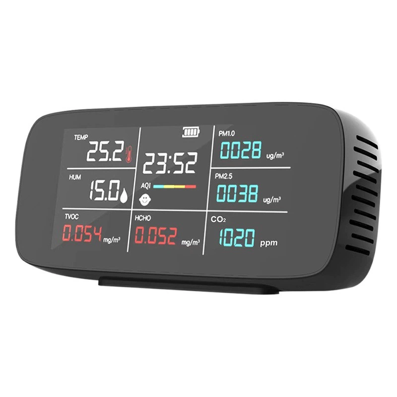 Многофункциональный детектор качества воздуха «9 в 1»: углекислый газ, пыль, PM2.5, формальдегид, TVOC