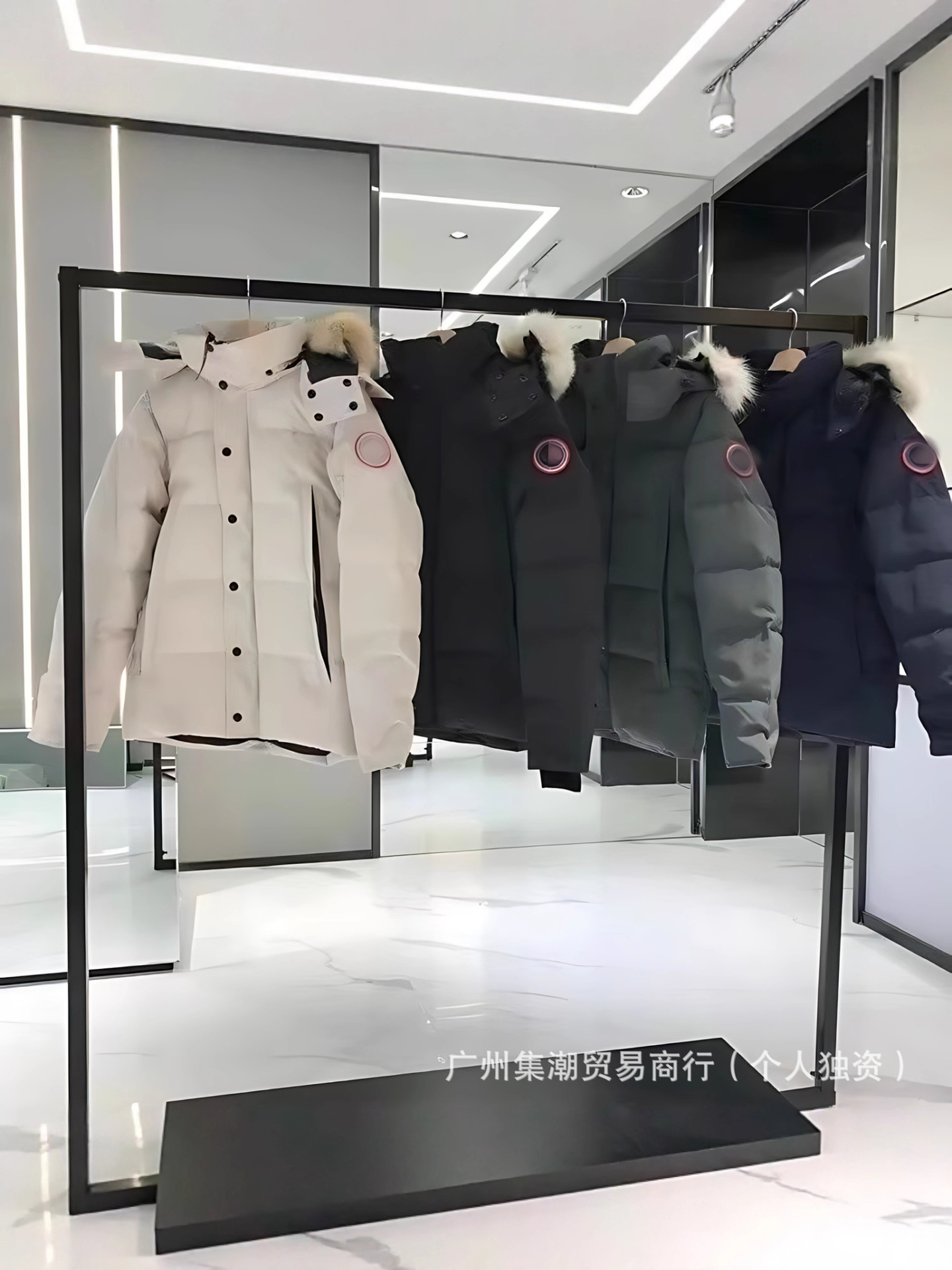 Big Goose Correct Version Cotton Jacket Mid-Length Hooded Thickened Warm Windproof Outdoor Parka with Fur Collar Unisex