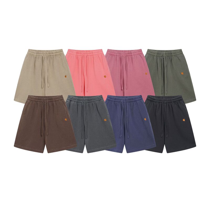 Cross-Border Carhartt New Trendy Brand Men's Washed Vintage Sports Casual Shorts with Small Logo Embroidery