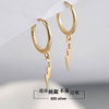 Fashionable universal earrings, silver 925 sample, 2022 collection, simple and elegant design