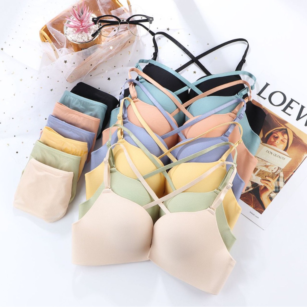 Sin aros, sin botones frontales, sin costuras, ropa interior femenina