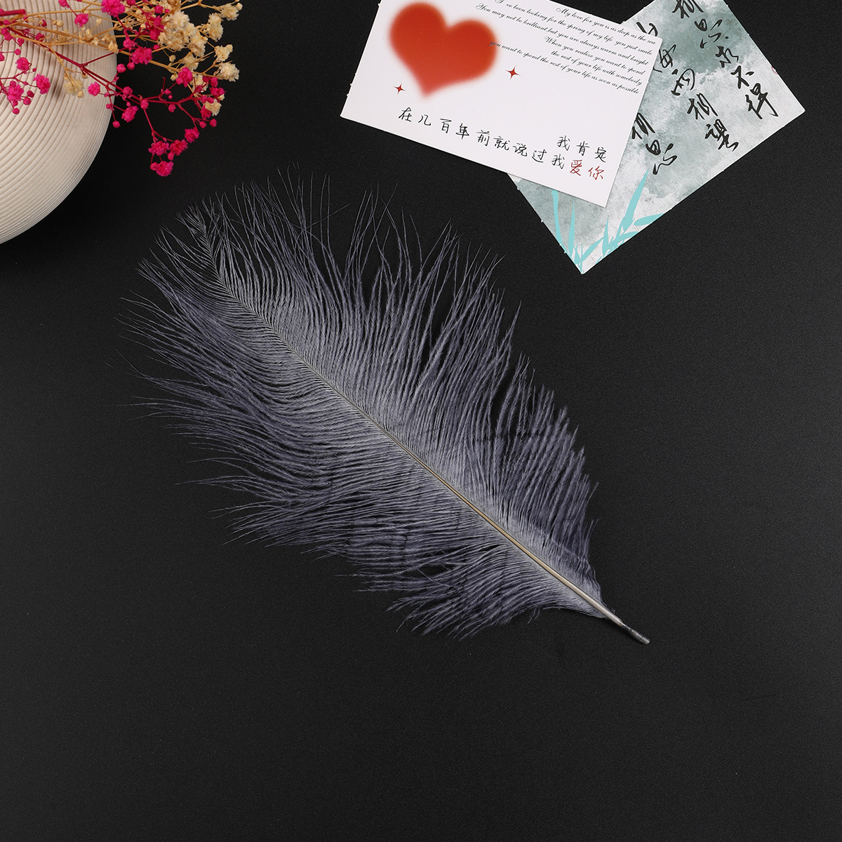 Flores en busca de estilo de día de San Valentín en línea sobre rojo papel de flores de Sydney papel de alto nivel extraíble algodón de leche sobre flores de material completo