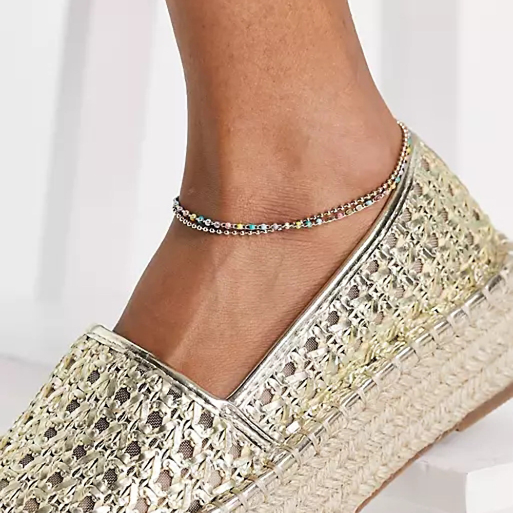 1 Piece Fashion Geometric Round Stainless Steel Womenu0027S Anklet