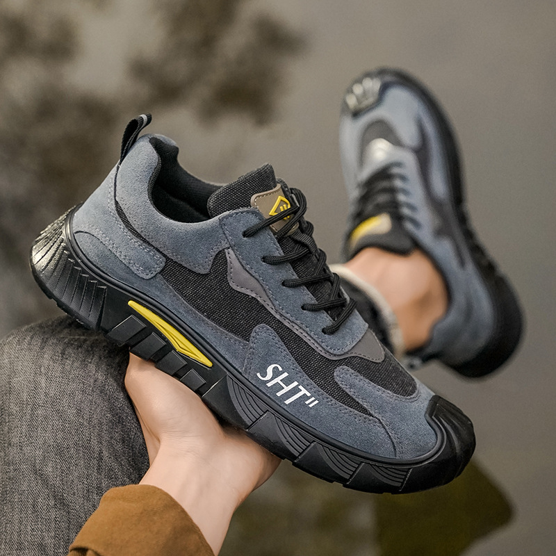 Nuevos zapatos de seguro laboral en verano 2025 los hombres usan zapatos de trabajo resistentes al desgaste, ligeros y resistentes al desgaste, zapatos casuales al aire libre image 4