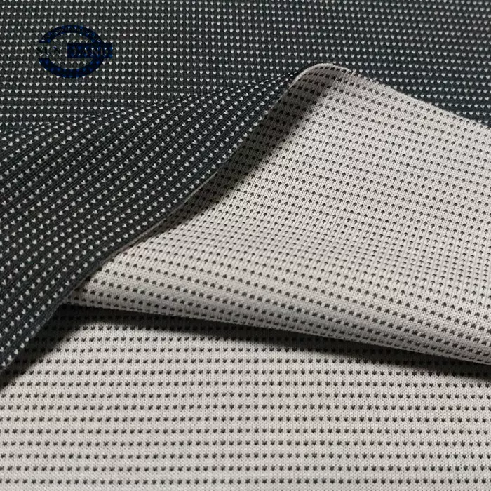 竹炭纤维面料 速干快干不贴身双色阳涤效果全涤小提花双面布