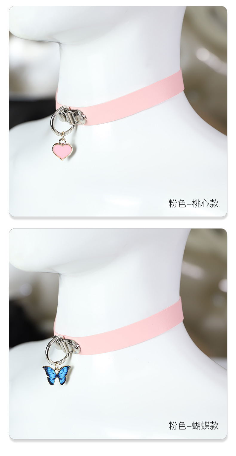 Silicone Collar with Bell and Chain for Adult Role-Play — detail image 12
