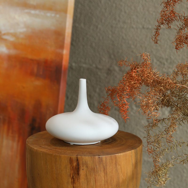 Creativo jarrón de cerámica en blanco y negro, decoraciones para el hogar, sala de estar, arreglos florales secos, habitación modelo, artesanías, decoración suave