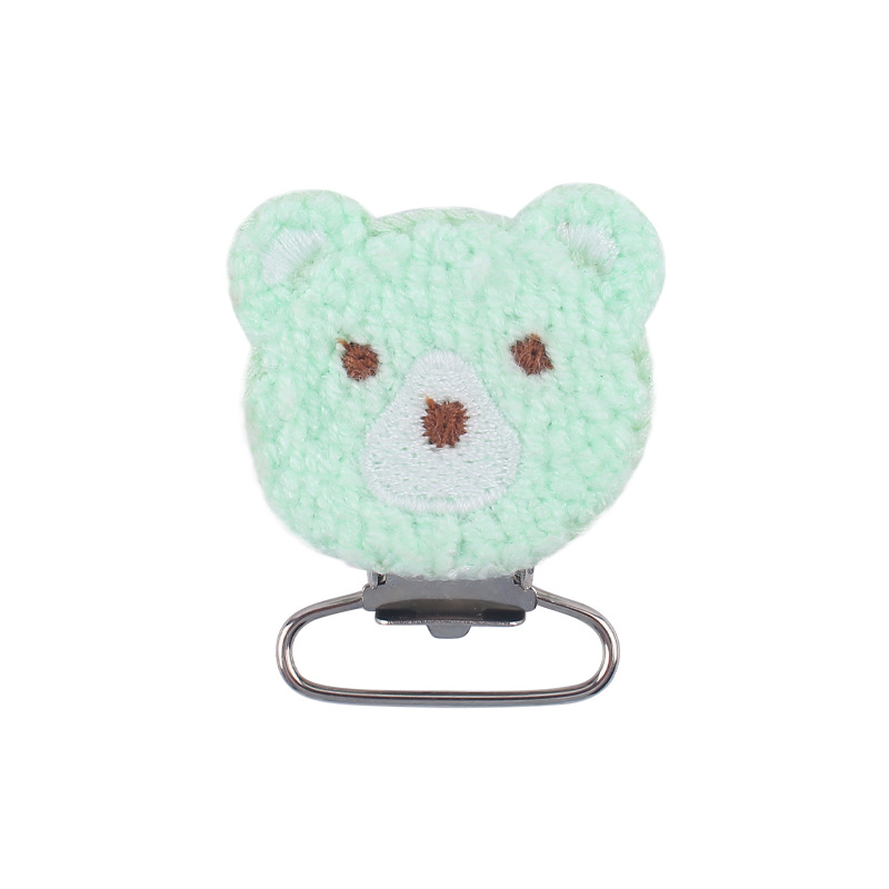 Suministros para bebés nuevo ganchillo DIY oso cabeza pezón clip bebé oso clip pezón anti-caída cadena Accesorios